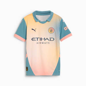 Réplique du maillot de soccer 24/25 de Manchester City Enfant et adolescent, Rosebay-Bold Blue, extralarge