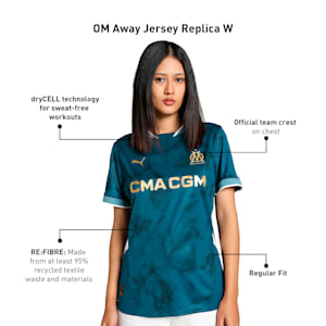 Olympique de Marseille 24/25 Away Women's Football Jersey, Ocean Tropic-Bold Blue, extralarge-IND