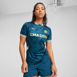 Olympique de Marseille 24/25 Away Women's Football Jersey, Ocean Tropic-Bold Blue, extralarge-IND