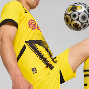 Borussia Dortmund 24/25 Cup Men's Replica Soccer Jersey, Faster Yellow-PUMA Black, extralarge