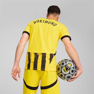 Borussia Dortmund 24/25 Cup Men's Replica Soccer Jersey, Faster Yellow-PUMA Black, extralarge
