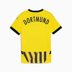 Borussia Dortmund 24/5 Cup Big Kids' Replica Soccer Jersey, Faster Yellow-PUMA Black, extralarge