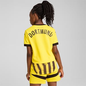 Borussia Dortmund 24/5 Cup Big Kids' Replica Soccer Jersey, Faster Yellow-PUMA Black, extralarge