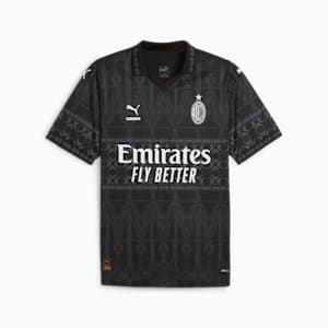 AC Milan x PLEASURES Men's Replica Soccer Jersey, PUMA Black-Asphalt, extralarge