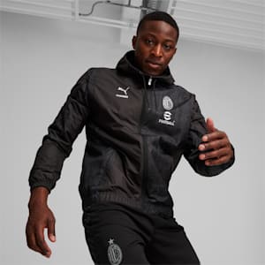 AC MILAN x PLEASURES Men's Football Pre-match Jacket, new Cheap Jmksport Jordan Outlet Black, extralarge