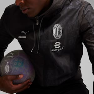 AC MILAN x PLEASURES Men's Football Pre-match Jacket, Cheap Urlfreeze Jordan Outlet Black, extralarge