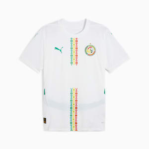 Senegal 2025 Men's Home Replica Soccer Jersey, PUMA White-Sport Green, extralarge