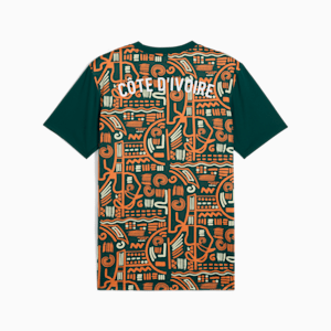 Camiseta de fútbol para hombre prepartido Costa de Marfil 2025, Dark Myrtle-Rickie Orange, extralarge