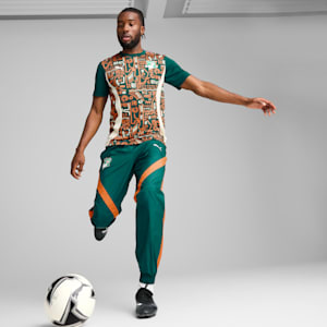 Camiseta de fútbol para hombre prepartido Costa de Marfil 2025, Dark Myrtle-Rickie Orange, extralarge