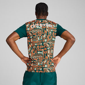 Ivory Coast 2025 Men's Pre-Match Soccer Jersey, Dark Myrtle-Rickie Orange, extralarge