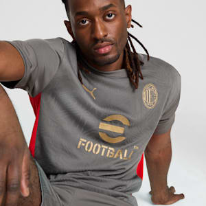 Playera de entrenamiento AC Milan para hombre, Flat Medium Gray-For All Time Red, extralarge