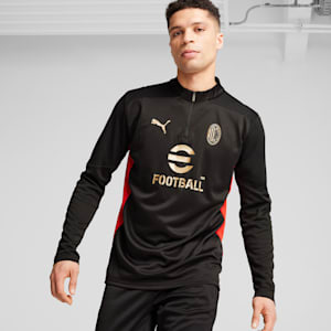 AC Milan Training Quarter-Zip Top Men, PUMA Black-For All Time Red, extralarge-GBR