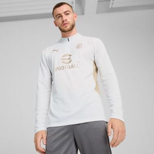 AC Milan Training Quarter-Zip Top Men, PUMA White-Matte Puma Gold, extralarge-GBR