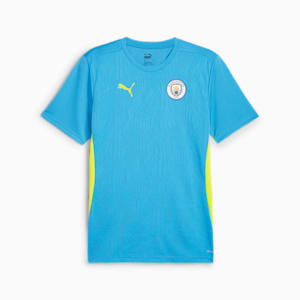 Manchester City Training Men's Slim Fit Football Jersey, Magic Blue-Yellow Glow, extralarge-IND