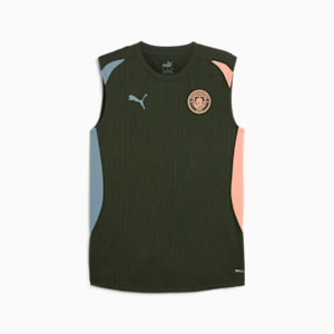 Manchester City Sleeveless Training Men's Slim Fit Football Jersey, Myrtle-Bold Blue, extralarge-IND