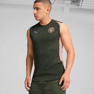 Manchester City Sleeveless Training Men's Slim Fit Football Jersey, Myrtle-Bold Blue, extralarge-IND