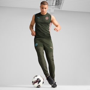 Manchester City Sleeveless Training Men's Slim Fit Football Jersey, Myrtle-Bold Blue, extralarge-IND