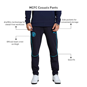 Manchester City Men's Slim Fit Football Casuals Pants, New Navy-Magic Blue, extralarge-IND