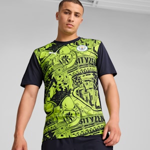 Jersey de calentamiento para hombre Manchester City, Yellow Glow-Magic Blue, extralarge