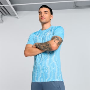 Manchester City Pre-Match Men's Short Sleeve Jersey, Team Light Blue-PUMA White, extralarge-IND