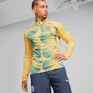 Manchester City Pre-match Quarter-Zip Top Men, Flaxen-Bold Blue, extralarge-GBR