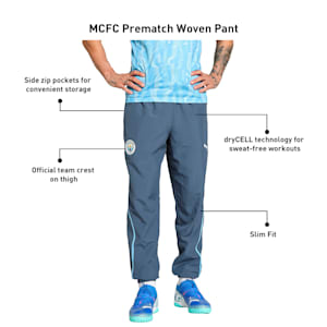 Manchester City Pre-Match Men's Slim Fit Football Woven Pants, Inky Blue-Team Light Blue, extralarge-IND