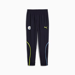Manchester City Pre-Match Men's Slim Fit Football Woven Pants, New Navy-Yellow Glow, extralarge-IND