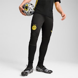 Pantalones de entrenamiento para hombre de Borussia Dortmund, PUMA Black-Faster Yellow, extralarge