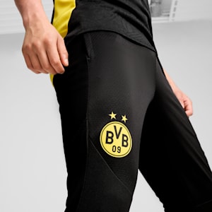 Pants Borussia Dortmund para hombre, PUMA Black-Faster Yellow, extralarge