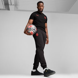 AC Milan fbtlESSENTIALS Men's Pants, PUMA Black-For All Time Red, extralarge