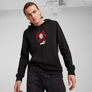 AC Milan ftblCULTURE Men's Hoodie, PUMA Black-For All Time Red, extralarge
