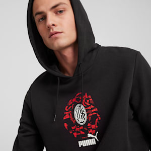 AC Milan ftblCULTURE Men's Hoodie, PUMA Black-For All Time Red, extralarge