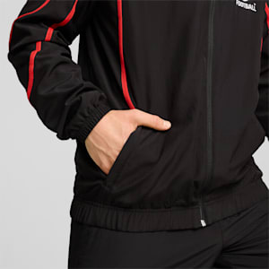 Campera pre-partido con capucha AC Milan para hombre, PUMA Black-For All Time Red, extralarge