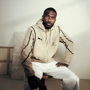 Veste de soccer tissée d’avant-match AC Milan Homme, Prairie Tan-PUMA Black, extralarge