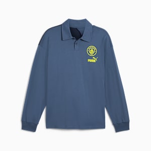 メンズ マンチェスター シティFC FTBLカルチャー 長袖 ポロシャツ, Inky Blue-Club Navy, extralarge-JPN