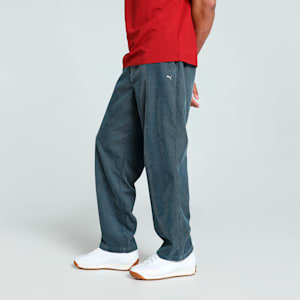 MMQ Corduroy Men's Relaxed Fit Pants, Gray Skies, extralarge-IND