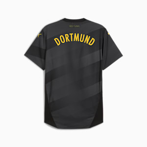 Borussia Dortmund 24/25 Men's Authentic Away Soccer Jersey, PUMA Black-Faster Yellow, extralarge