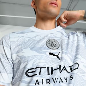 Manchester City Year of the Dragon Men's Football Jersey, Silver Mist-Gray Fog, extralarge-IND