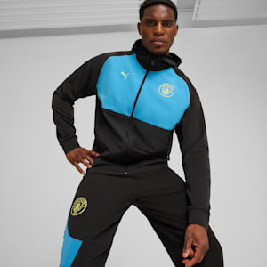 Manchester City PUMATECH Woven Track Jacket Men, PUMA Black-Magic Blue, extralarge-GBR