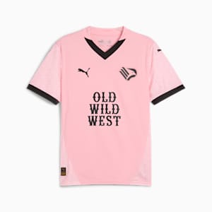 Palermo F.C. 24/25 Home Replica Men's Soccer Jersey, Team Light Pink-PUMA Black, extralarge