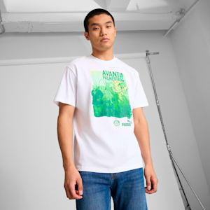 SE Palmerias ftblNRGY+ Men's Tee, PUMA White-Sport Green, extralarge