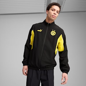 Borussia Dortmund ftblARCHIVE Men's Jacket, PUMA Black-Faster Yellow, extralarge
