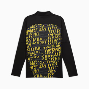Borussia Dortmund Men's Pre-Match Quarter-Zip Top, PUMA Black-Faster Yellow, extralarge