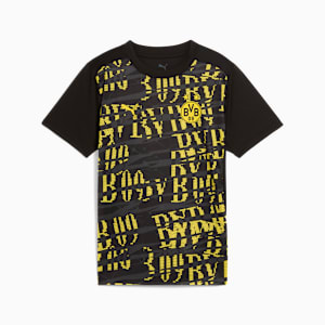 キッズ 2024-25 ドルトムント プレマッチ 半袖 シャツ 116-164cm, PUMA Black-Faster Yellow, extralarge-JPN