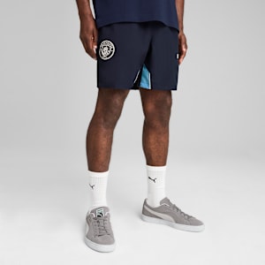 Shorts Manchester City ftblARCHIVE para hombre, PUMA Navy-Team Light Blue, extralarge