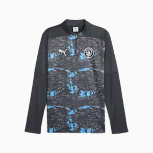 Manchester City Pre-Match Men's Quarter-Zip Top, Strong Gray-Cool Light Gray, extralarge