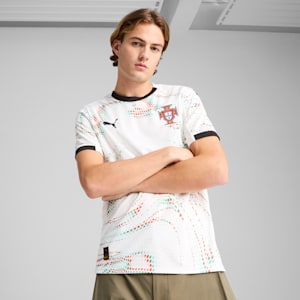 メンズ サッカー ポルトガル代表 アウェイ レプリカ 半袖 ユニフォーム, PUMA White-PUMA Black, extralarge-JPN