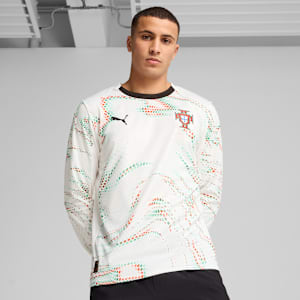 Portugal 2025 Long Sleeves Away Jersey Men, PUMA White-PUMA Black, extralarge-GBR