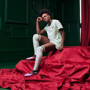 Réplica de la playera de fútbol away para mujer Portugal '25, Fresh Mint-PUMA Black, extralarge