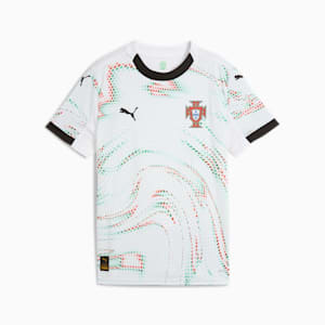 Portugal '25 Away Big Kids' Soccer Jersey, PUMA White-PUMA Black, extralarge